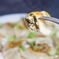 Pierogi z soczewicą i tofu wędzonym a'la mięsne