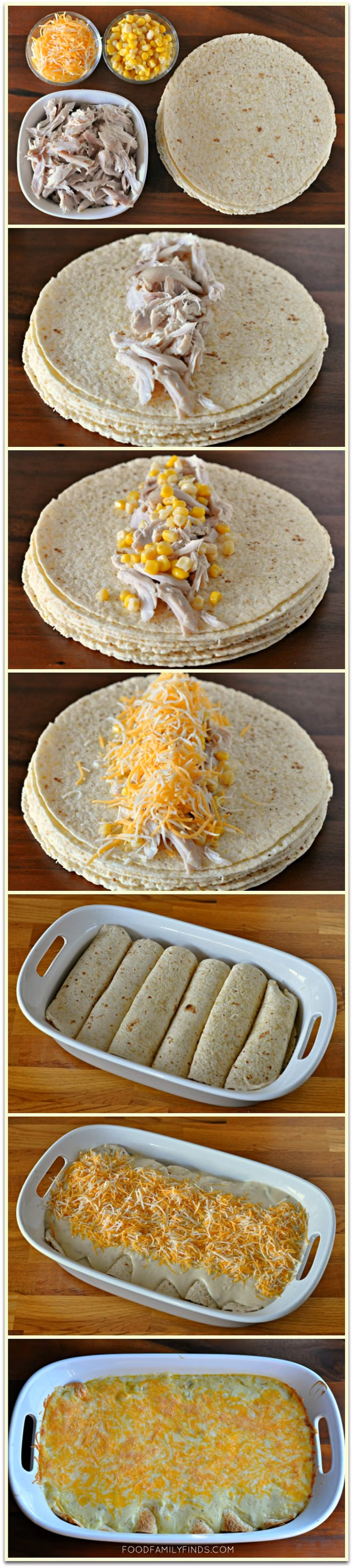Zapiekane tortille z kurczakiem - Enchiladas