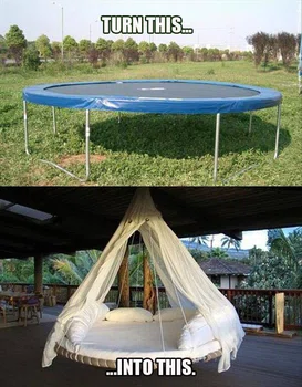 Co zrobić ze starą trampoliną