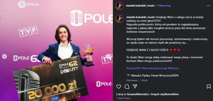 Zdjęcie Stasiek Kukulski zachwycił widzów w Opolu! Natalia Kukulska ujawnia, co ich łączy! #1