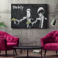 Banksy - Pulp fiction - nowoczesny obraz na płótnie