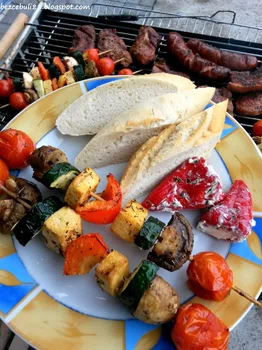 Wegetariańskie szaszłyki z tofu