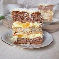 Ciasto orzechowo kokosowe z ananasem