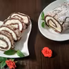 kakaowa rolada bezowa z bananami