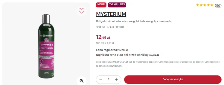 Zdjęcie Ta odżywka z Rossmanna za 12 zł to cudo do zniszczonych i farbowanych włosów! Mega wygładzenie i zero puszenia nawet po czapce #1