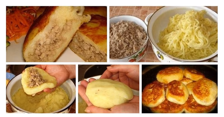 Kotlety ziemniaczane z mięsem