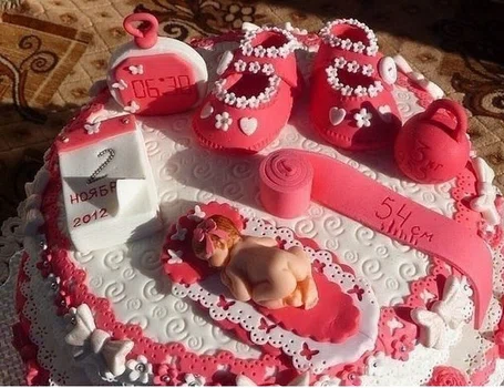 Tort na urodzenie dziecka - cudny!