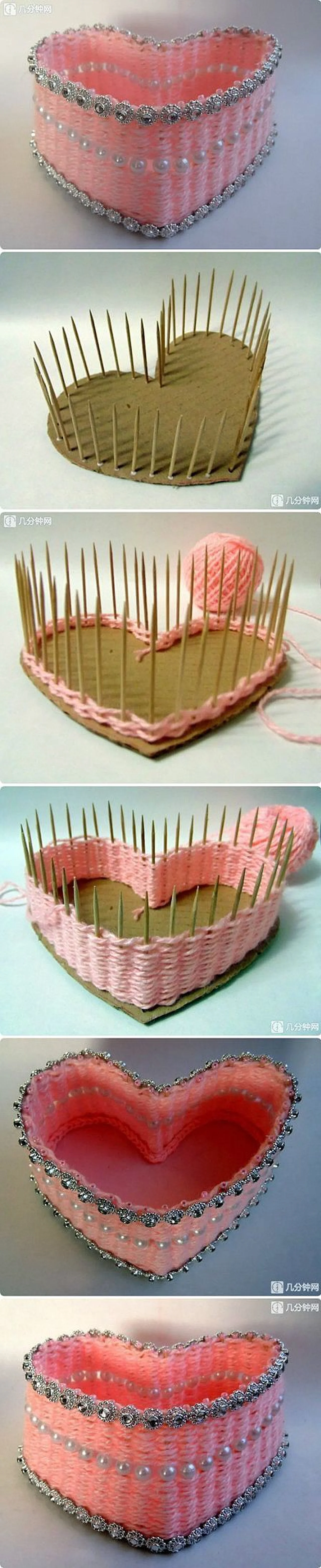 Super pomysł na pudełko w kształcie serca