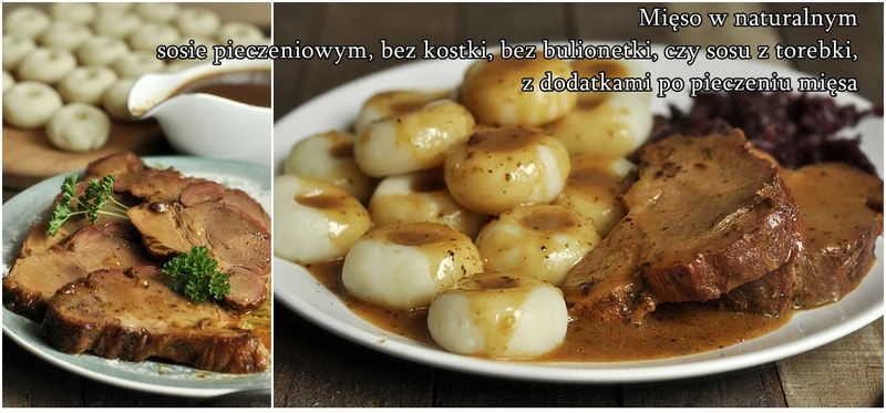 Mięso w sosie pieczeniowym