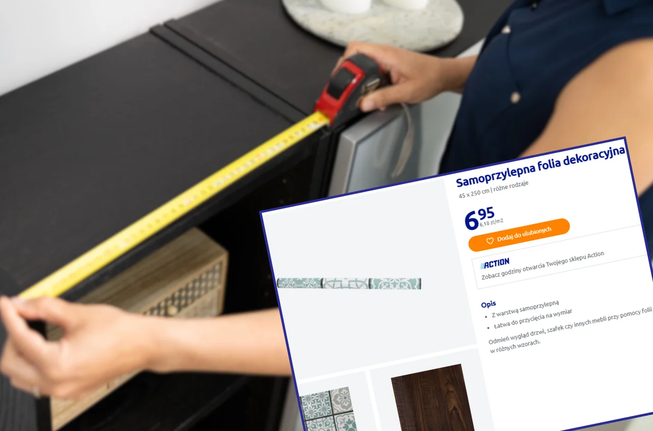 Ta folia z Action to szybka metamorfoza za 7 zł! Nowe meble bez malowania i szlifowania i aż 6 modnych wzorów