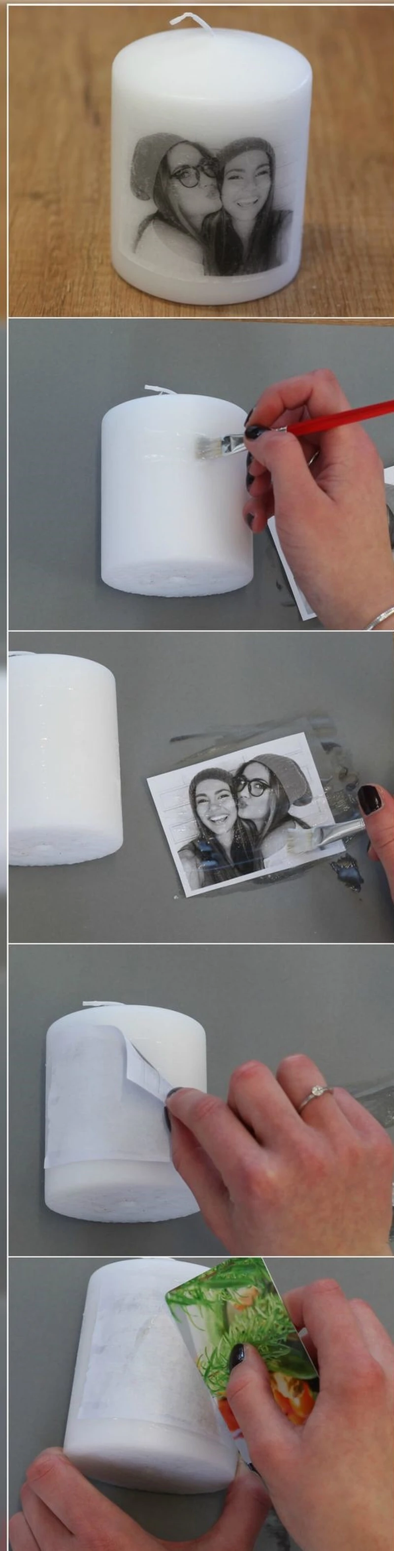 DIY- świeczka ze zdjęciem