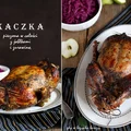 Kaczka pieczona w całości z jabłkami i żurawiną