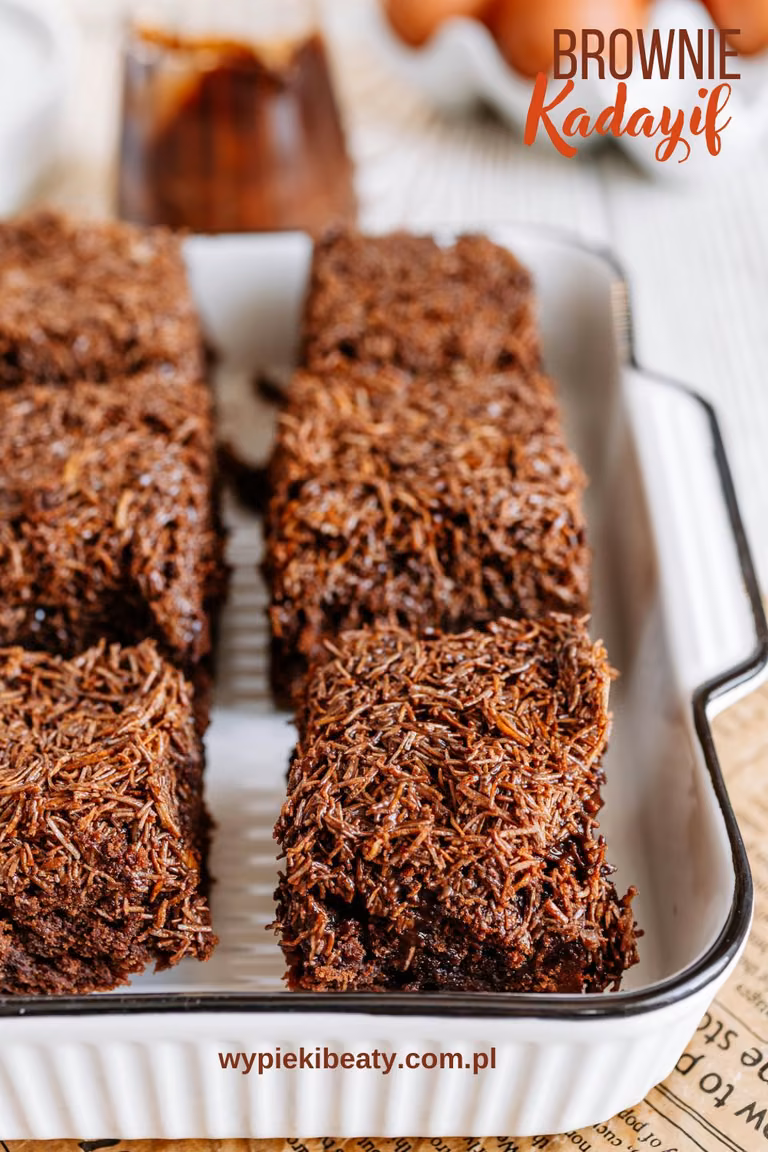 Ciasto brownie kadayif