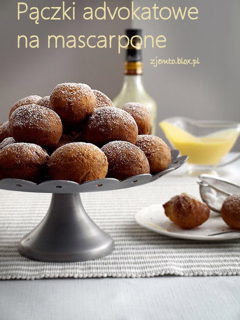 Pączki advokatowe na mascarpone