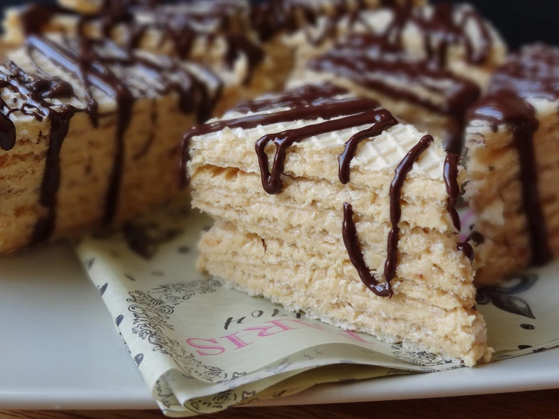 Wafelki orzechowe (bez pieczenia)