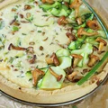 Tarta orkiszowa z cukinią, kurkami