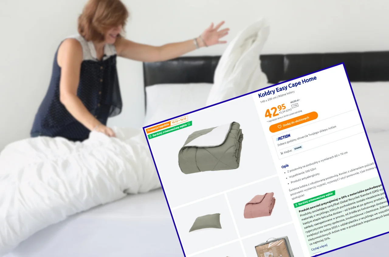 Te kołdry z Action za 42 zł to rewolucja w sypialni! Koniec z ubieraniem pościeli i luźnymi poszwami - stylowe kolory, łatwe pranie i suszenie