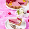 Tarta z kokosowo-malinową panna cottą