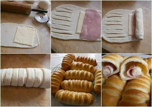 Przekąski z serem i szynką