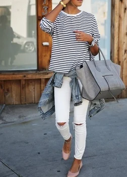 Wiosenna stylizacja w paski