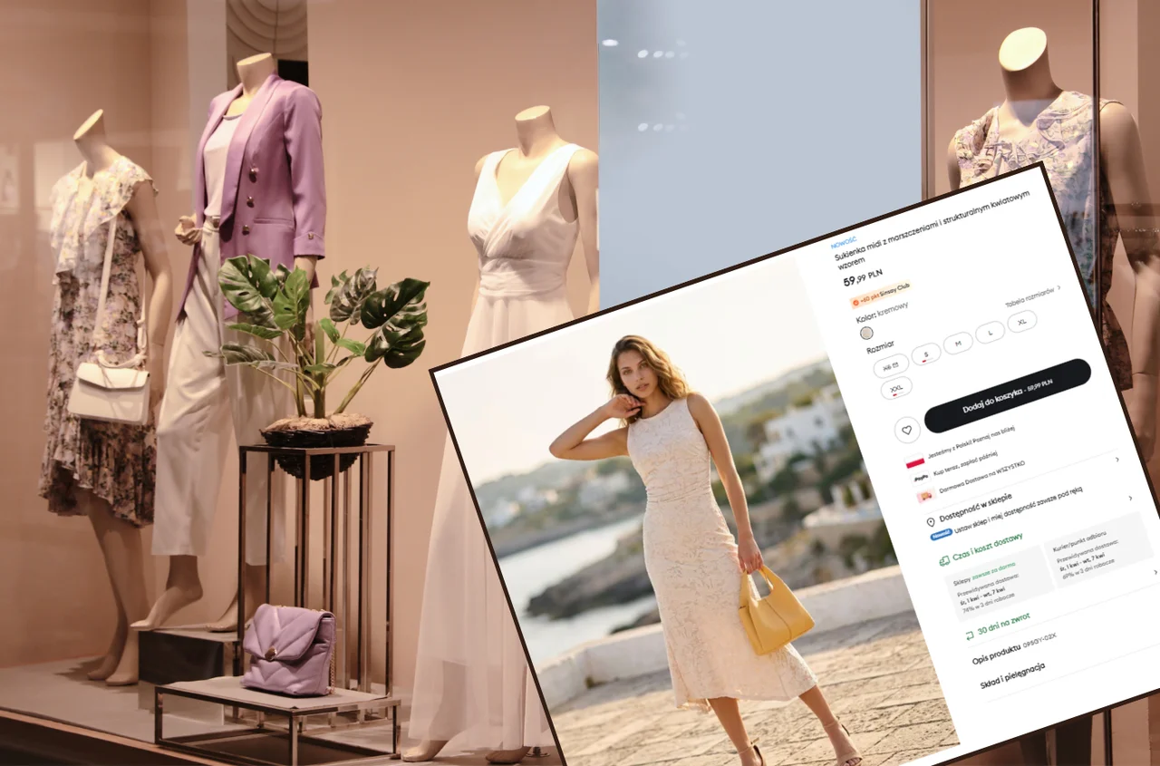 Ta sukienka z Sinsay za 59 zł to pewniak na Komunię i Chrzciny! Strukturalny kwiatowy wzór i kolor dodają szyku