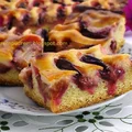 ciasto ze śliwkami i zalewą