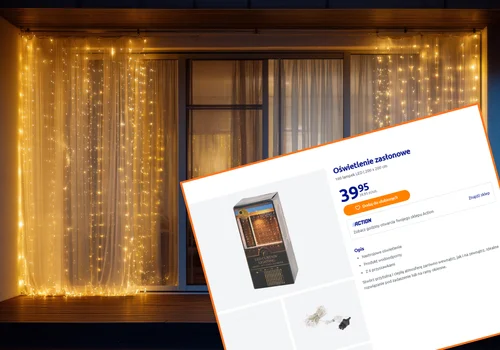 Ta świecąca zasłona z Action za 39 zł umili każdy wieczór! Efekt wow na oknie – bez świeczek i kominka przez cały rok