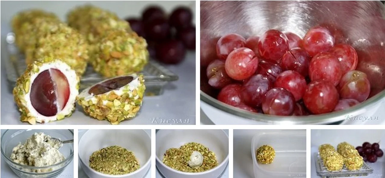 Winogrona w gorgonzoli i orzechach - super przekąska