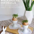 DIY Wielkanocna dekoracja ze skorupek jaj i rzeżuchy