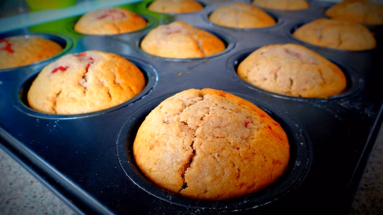 Orkiszowe muffinki z niespodzianką