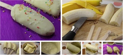 Banany w białej czekoladzie