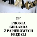 DIY Girlanda z papierowych frędzli