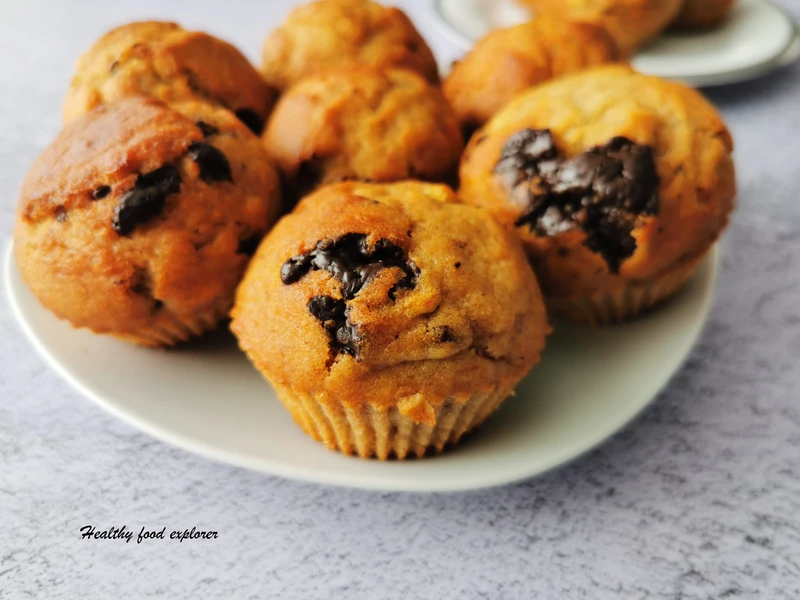 Muffiny bananowe z czekoladą