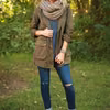 Klasyczna parka khaki