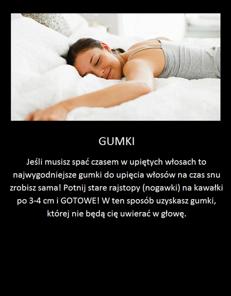 Wygodne gumki do upięcia włosów na noc