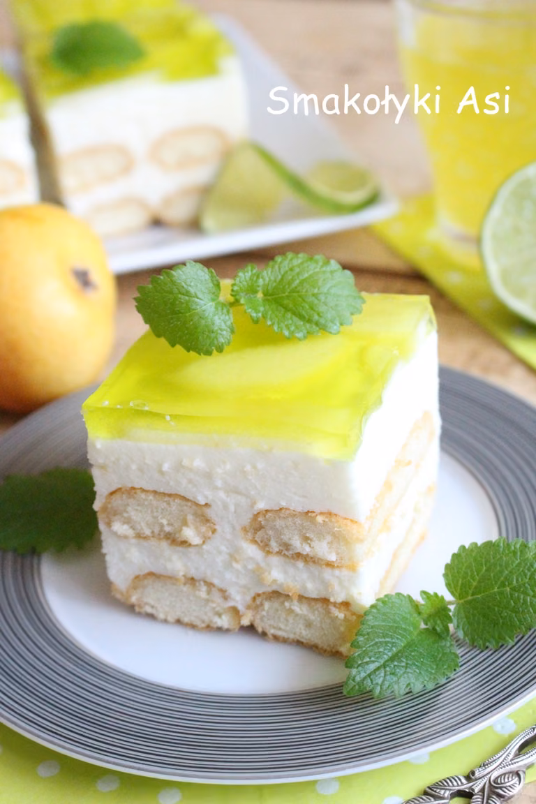 Ciasto gruszkowo-limonkowe -BEZ PIECZENIA