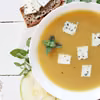 Zupa z (przerośniętej cukinii) z serem i miętą