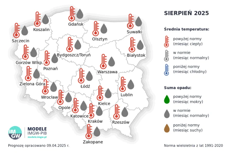 Zdjęcie Już jest długoterminowa prognoza pogody na sierpień 2025! Średnie temperatury przekroczą normę #1