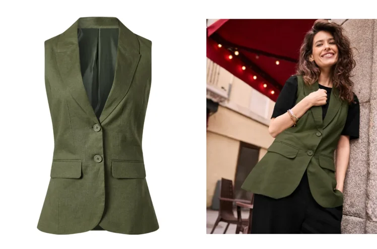 Zdjęcie Te lniane kamizelki z Lidla za 59 zł to modowy hit wiosny! Taliowany i dłuższy krój robi boską sylwetkę - do T-shirtu i sukienki #2