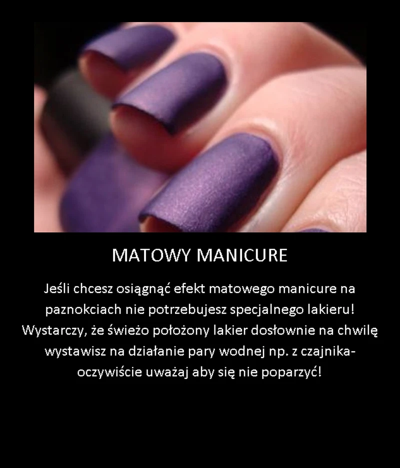 Matowy manicure! TRIK!