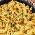 Makaron z mięsem mielonym i pieczarkami