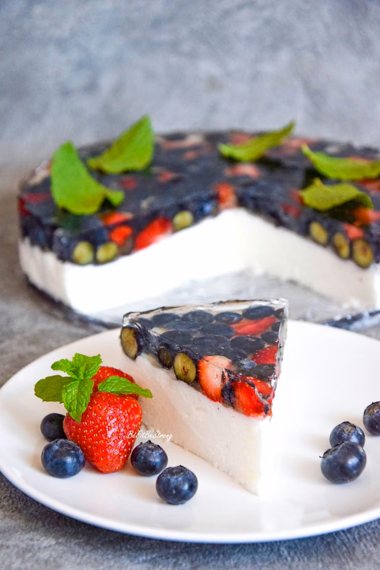 Lekki skyrnik, sernik na zimno z galaretką FIT. Całośc tylko 1111kcal!