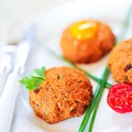 Tatar z suszonych pomidorów oraz grillowanego bakłażana i cukinii