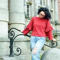 Stylizacja sweter uszyty z Burda