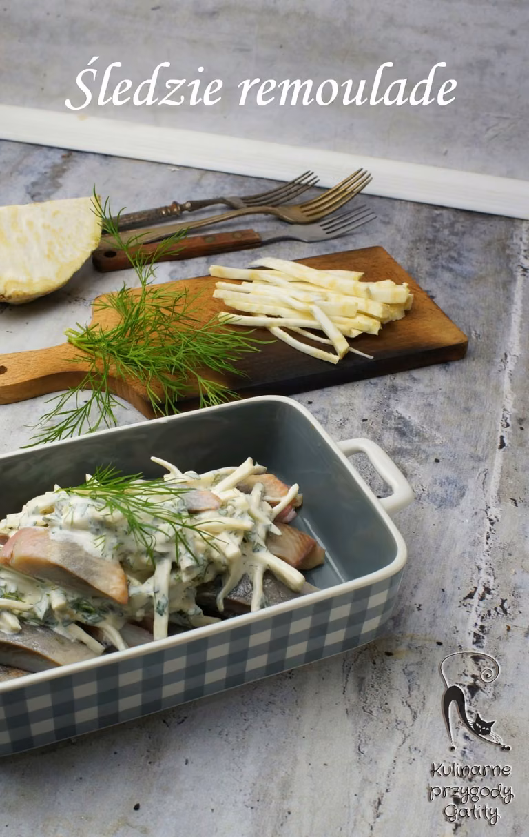 Śledzie remoulade z selerem