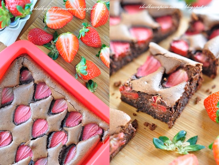 BROWNIE Z TRUSKAWKAMI
