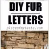 DIY- futrzany napis na święta