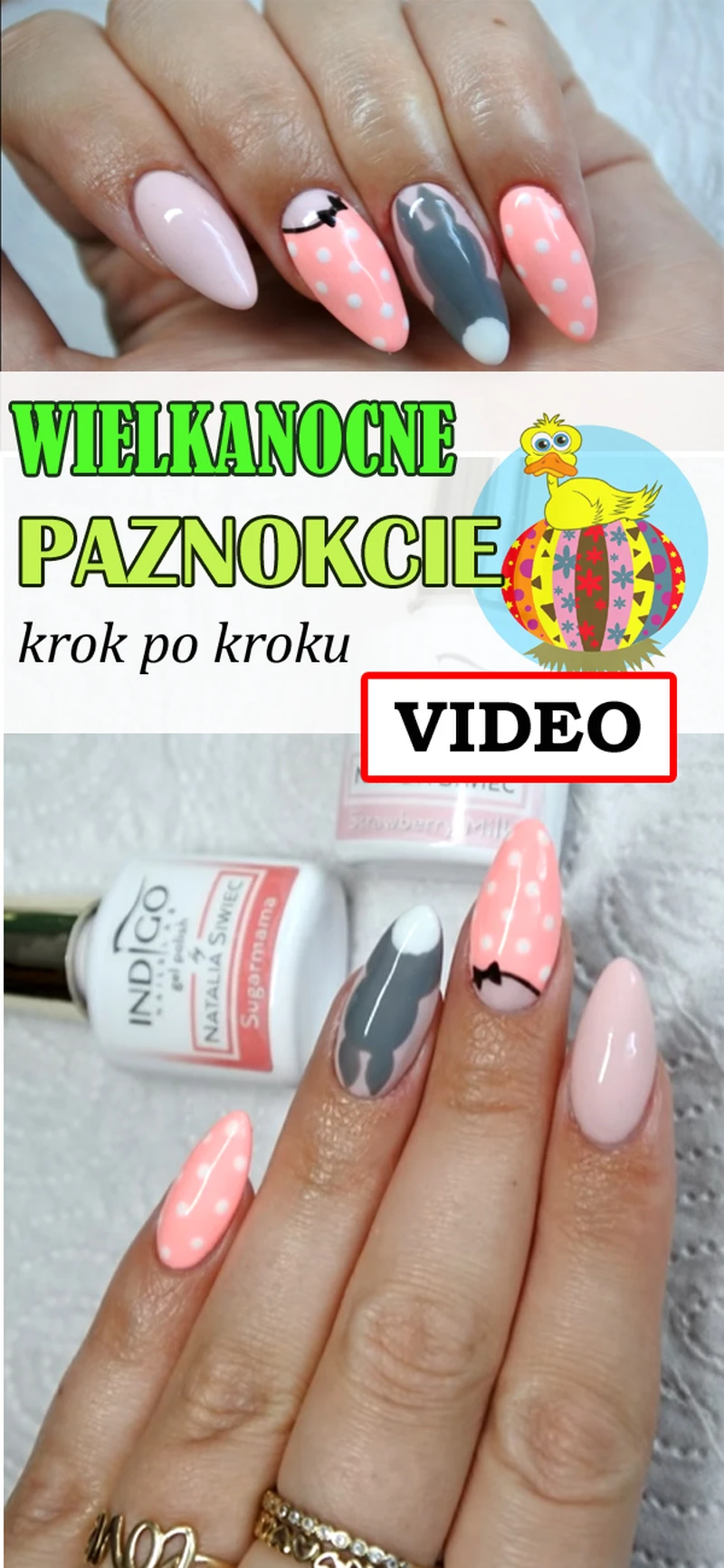 Jak zrobić piękne WIELKANOCNE PAZNOKCIE krok po kroku [VIDEO]