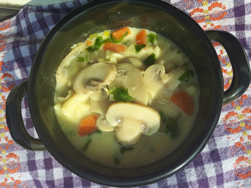 Zupa pieczarkowa z serkiem topionym