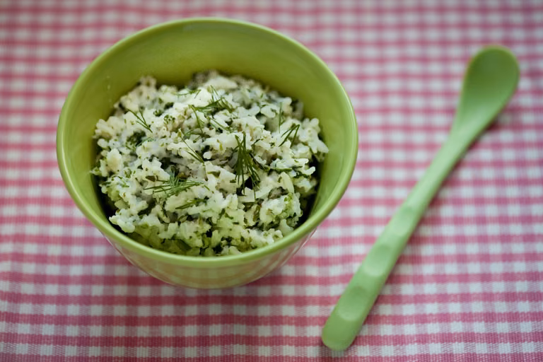 RISOTTO Z RYBĄ I SZPINAKIEM, DLA DZIECKA